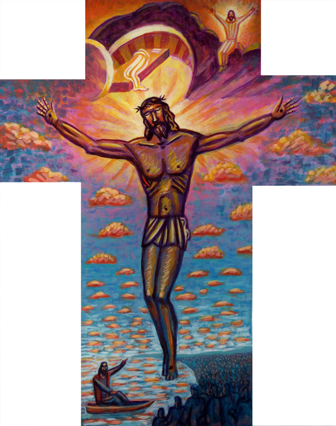 crucifiction empty tomb jesus in boat preaching