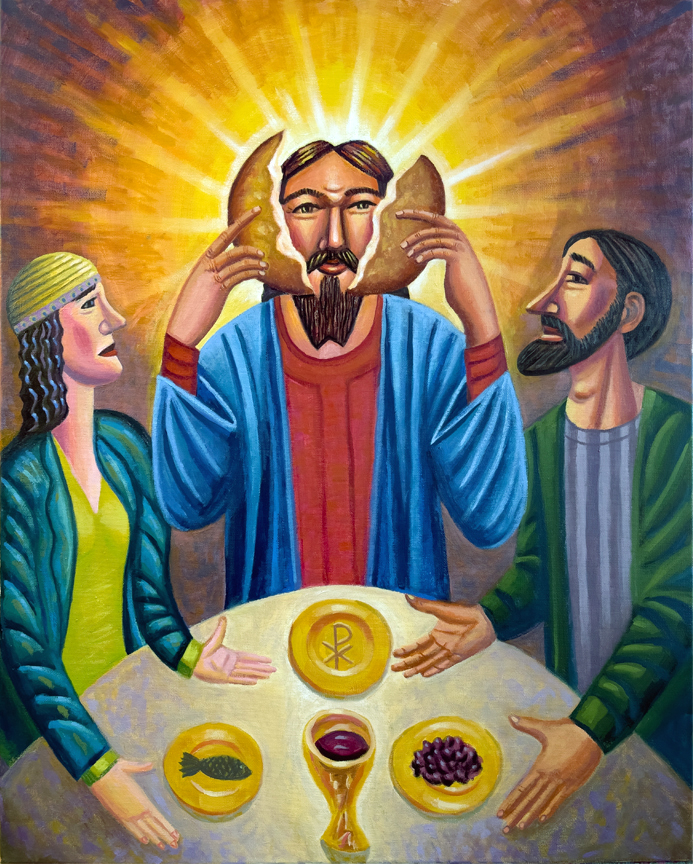 breaking bread at emmaus